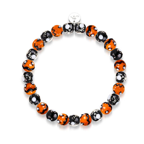 Mitternachtskürbis | Silber | Glühwürmchen-Glaskürbis-Armband